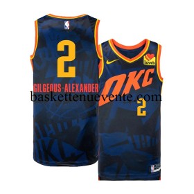 Maillot Basket Oklahoma City Thunder Shai Gilgeous-Alexander 2 Nike 2023-2024 City Edition Navy Swingman - Homme
